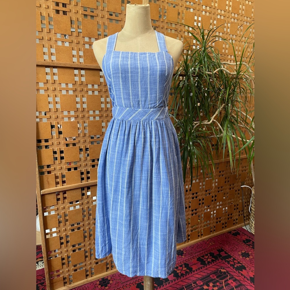 Sezane Carene striped midi dress
